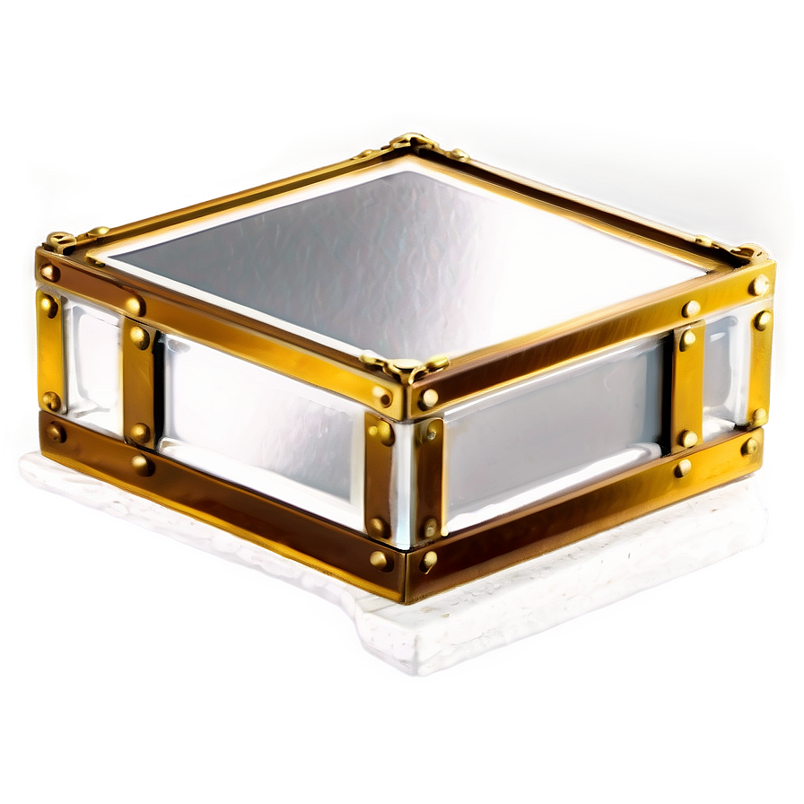 Glass Box With Brass Edges Png Bcd97 PNG Image