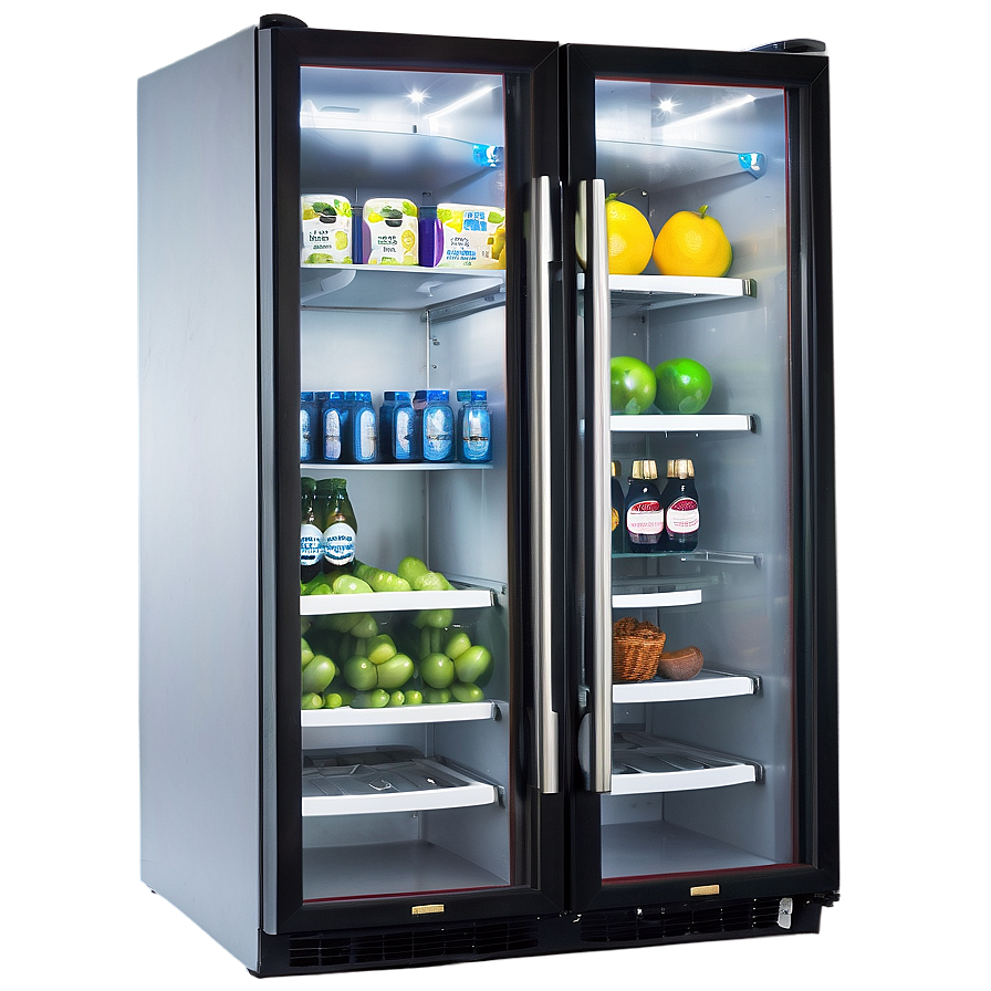 Glass Door Refrigerator Png Vgn PNG Image