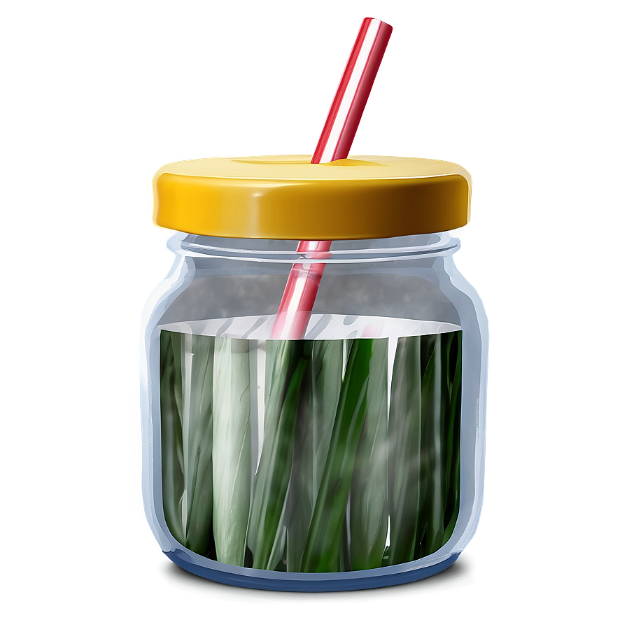 Glass Jar With Straw Png Cau5 PNG Image