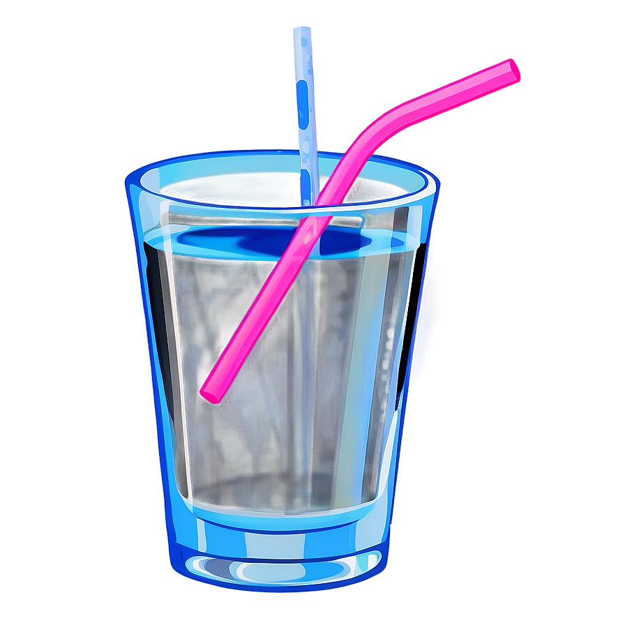 Glass Of Water With Straw Png Jgo PNG Image