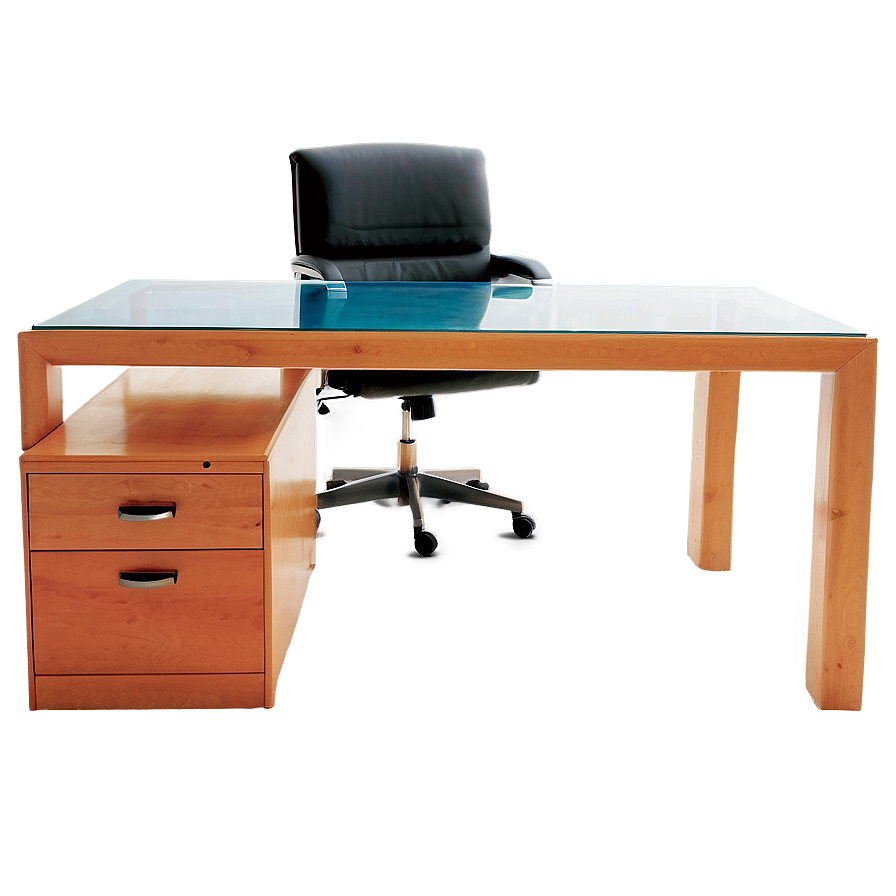 Glass Office Desk Png Xif26 PNG Image