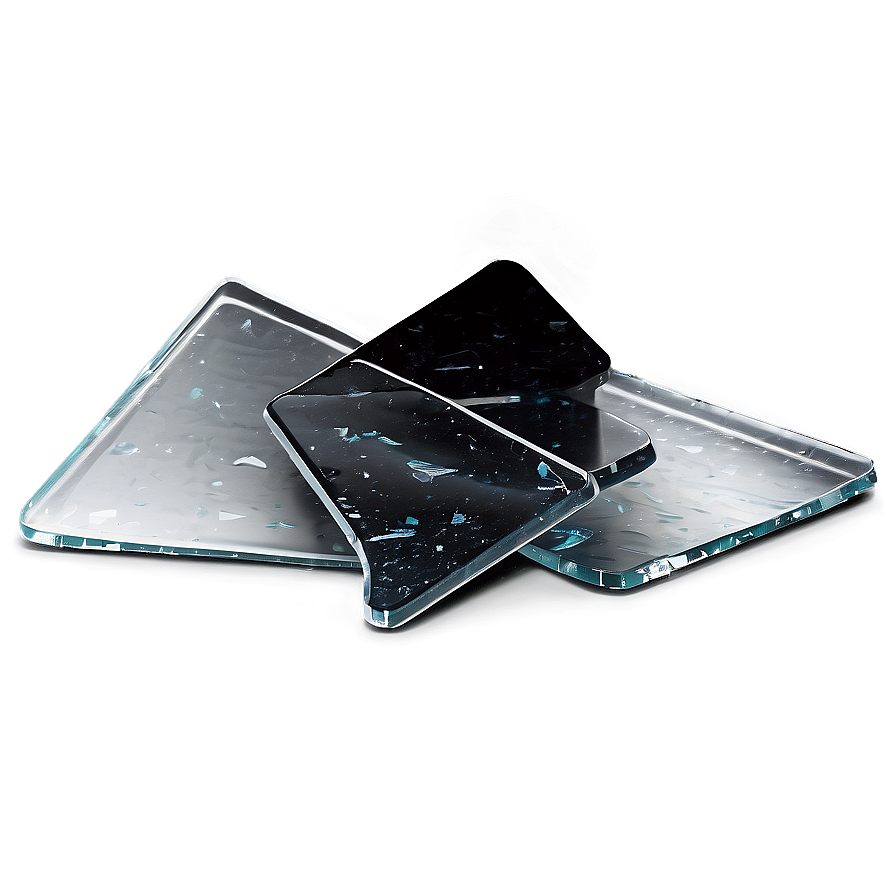 Glass Shards On Black Background Png Yro24 PNG Image