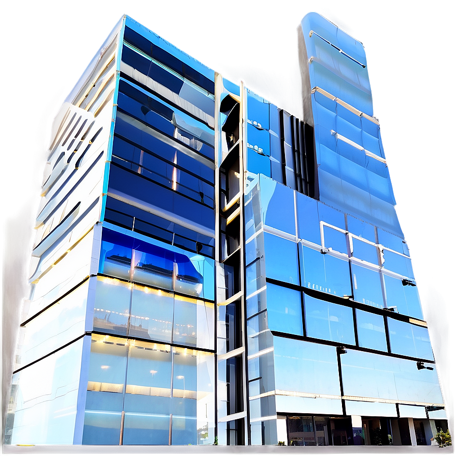 Glass Skyscraper Reflection Png Hte PNG Image