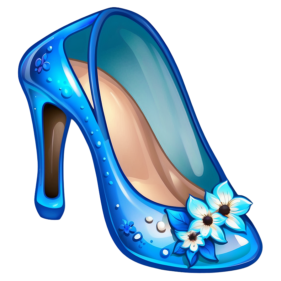 Glass Slipper With Floral Embellishment Png 06132024 PNG Image