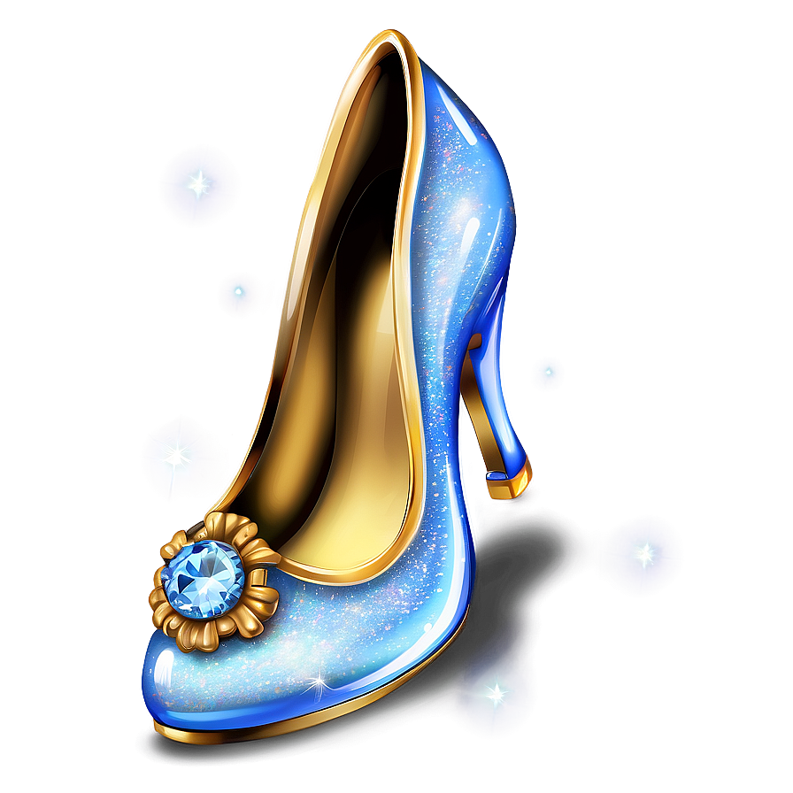 Glass Slipper With Golden Trim Png Ujs76 PNG Image