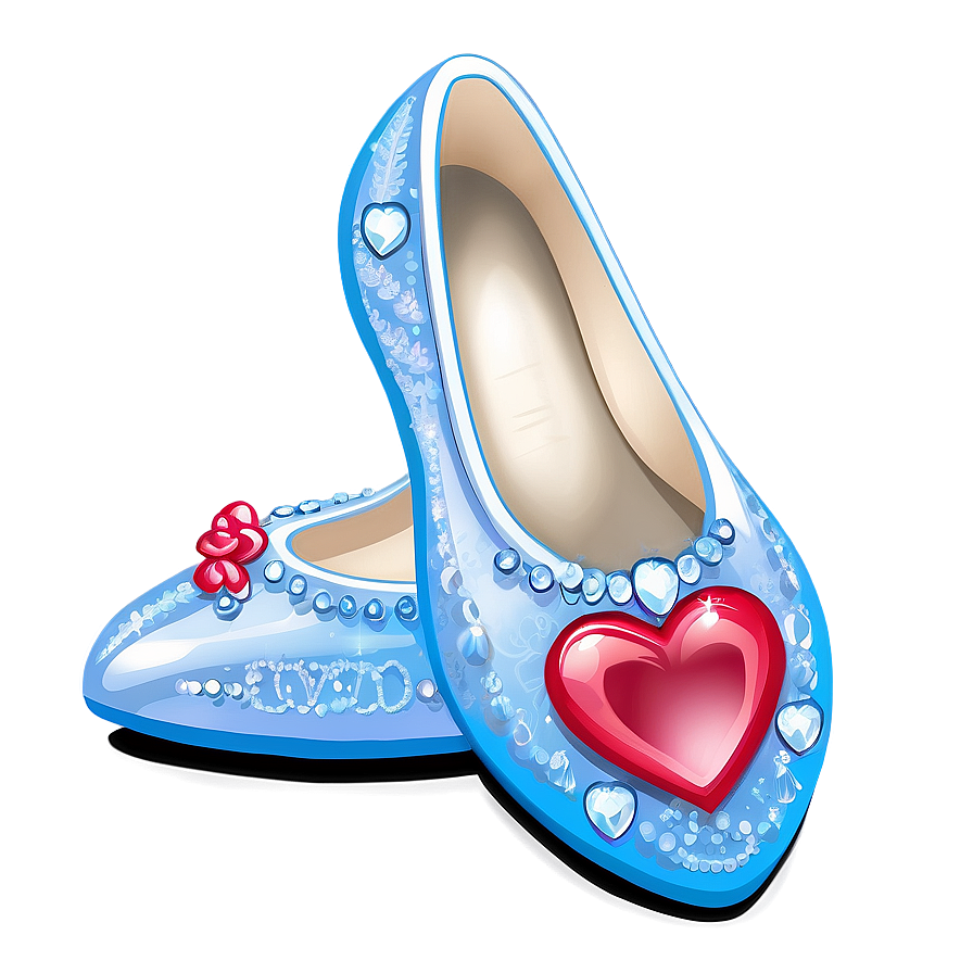 Glass Slipper With Heart Decoration Png 55 PNG Image