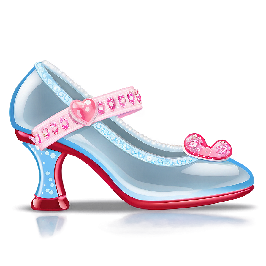 Glass Slipper With Heart Decoration Png Xfa41 PNG Image