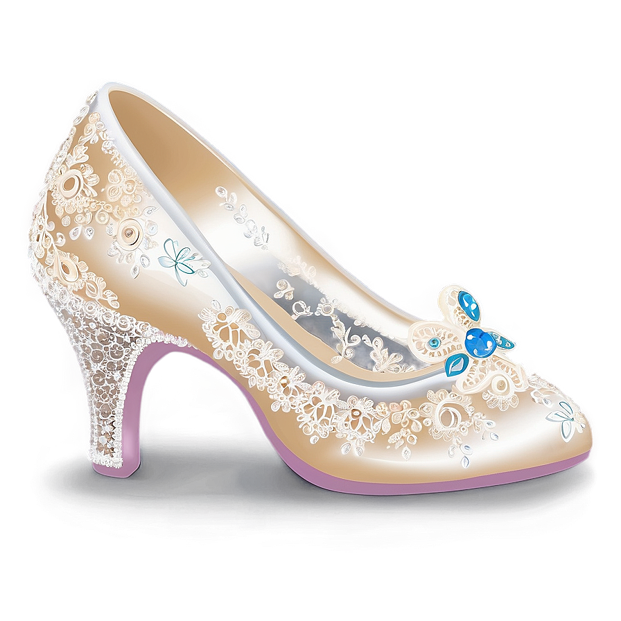 Glass Slipper With Lace Accents Png 06132024 PNG Image