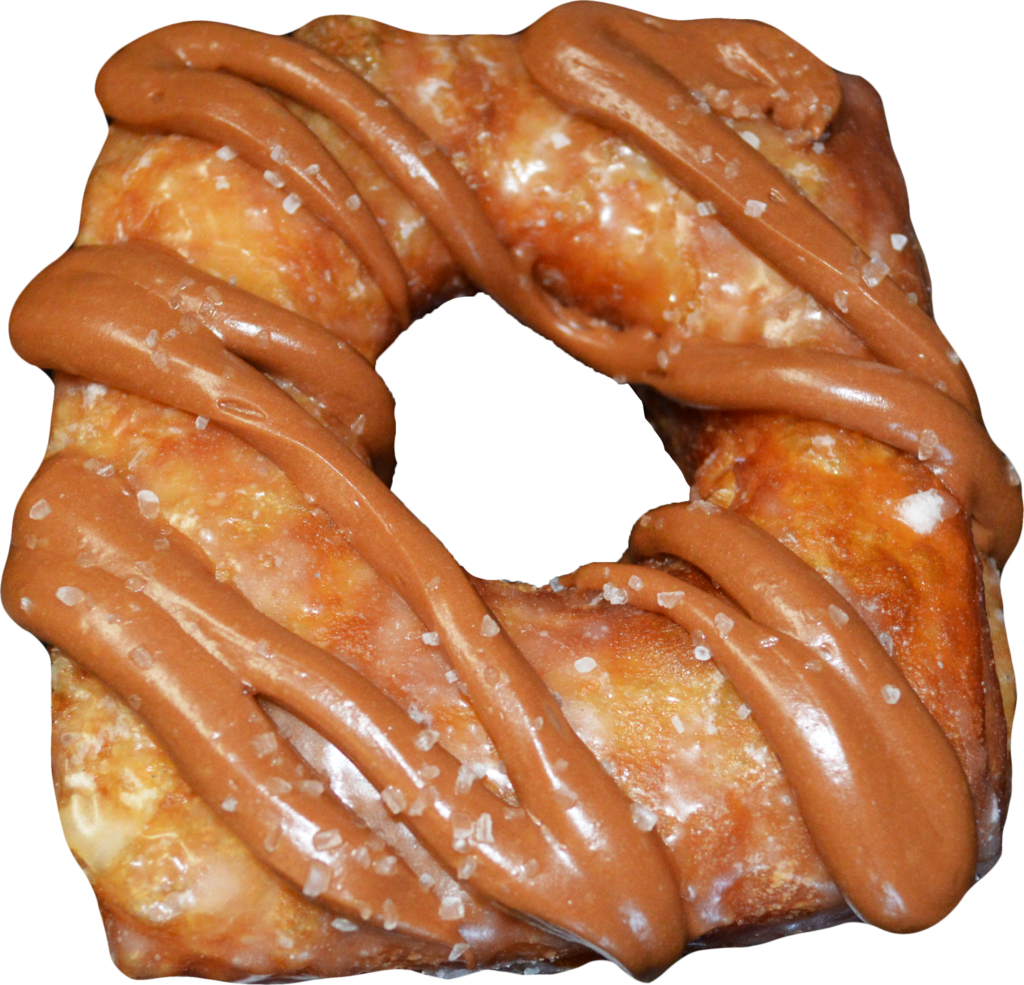 Glazed Doughnutwith Chocolate Drizzle PNG Image