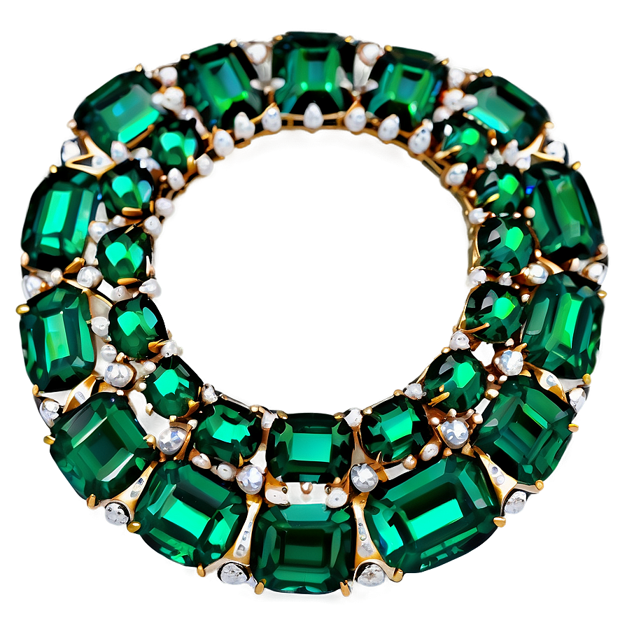 Gleaming Emerald Brooch Png Feq PNG Image