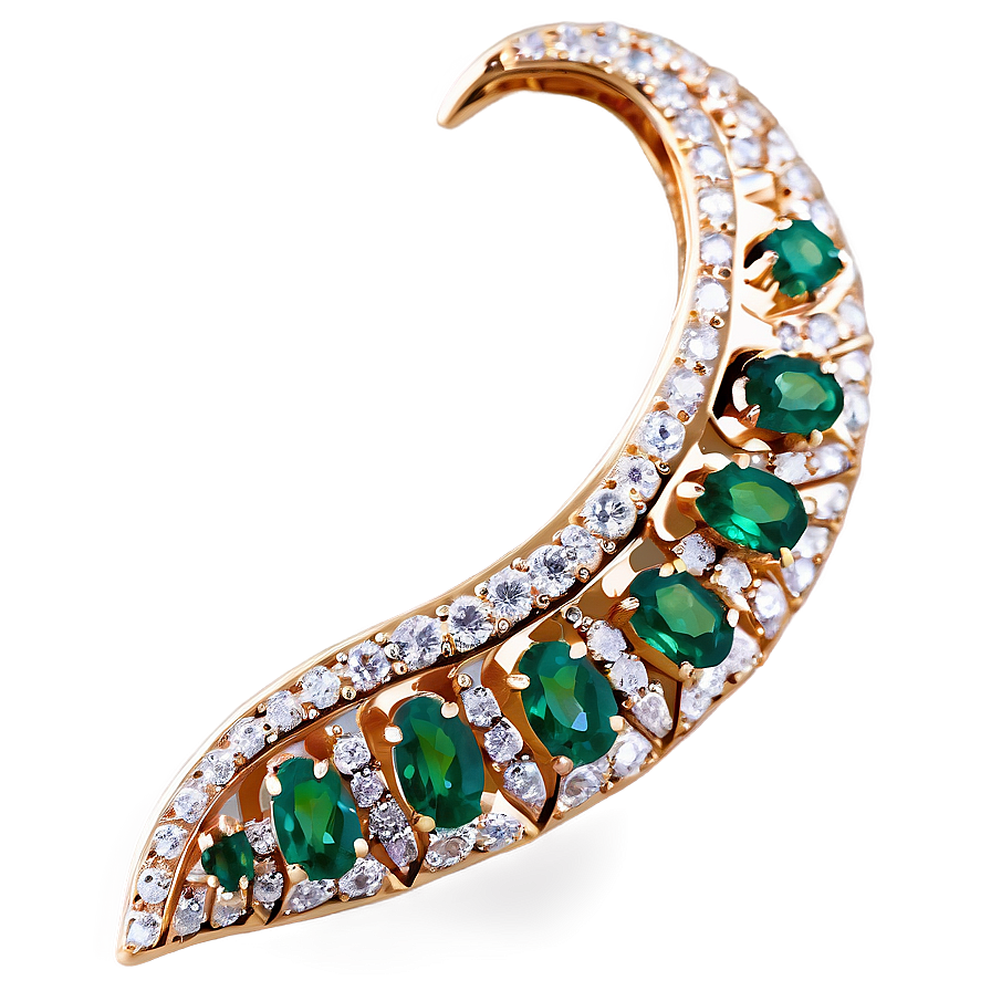 Gleaming Emerald Brooch Png Hyf98 PNG Image