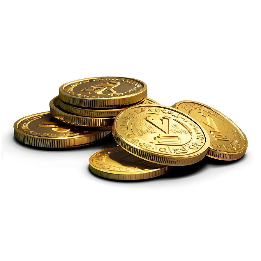 Gleaming Gold Coins Pile Png 06272024 PNG Image