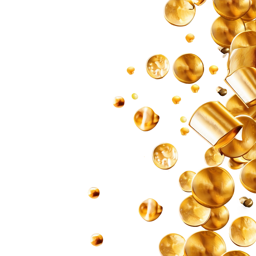 Gleaming Gold Confetti Png 8 PNG Image