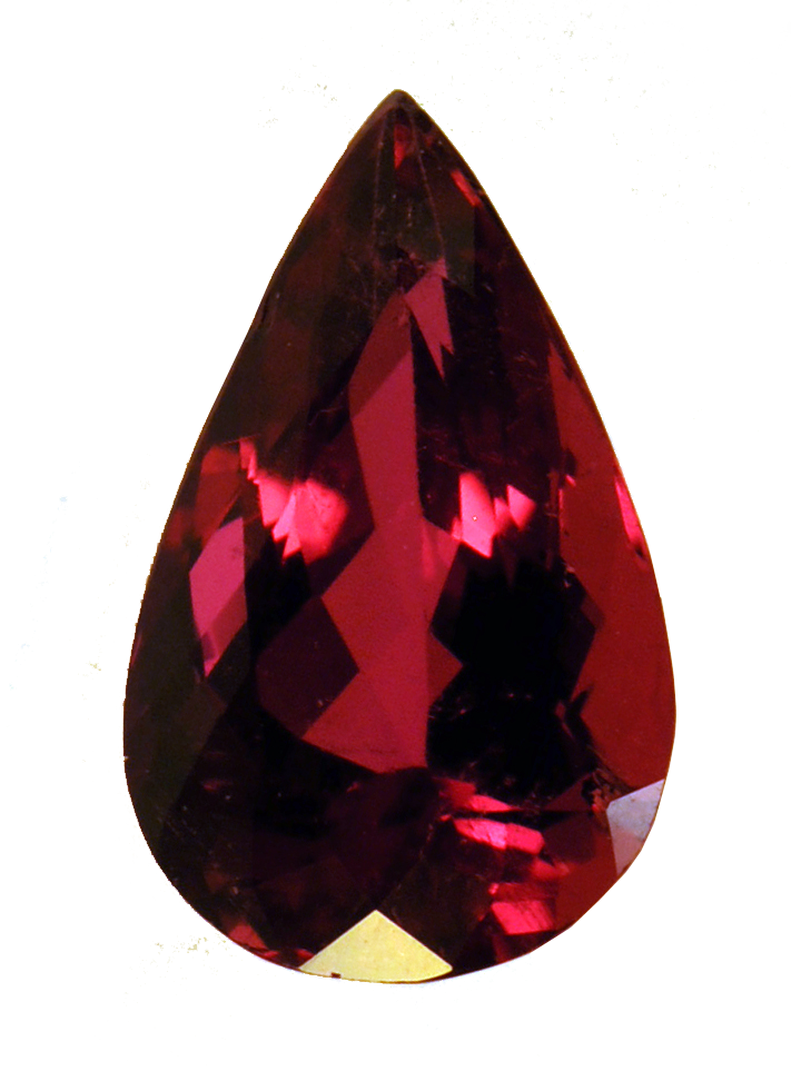 Gleaming Red Teardrop Gemstone.png PNG Image