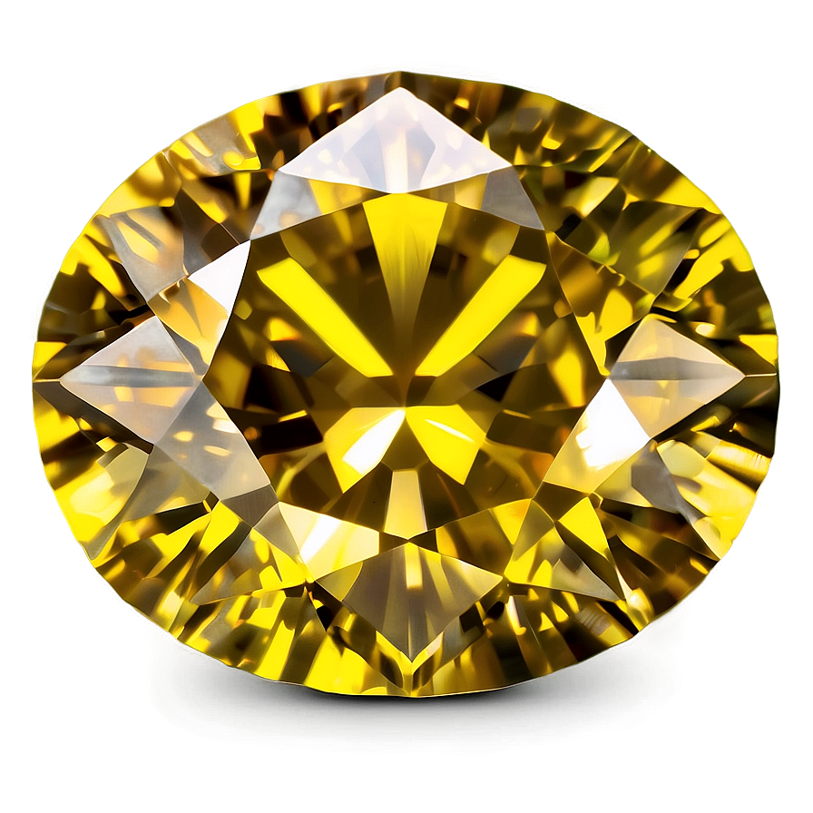 Gleaming Yellow Diamond Gem Png Hrs2 PNG Image