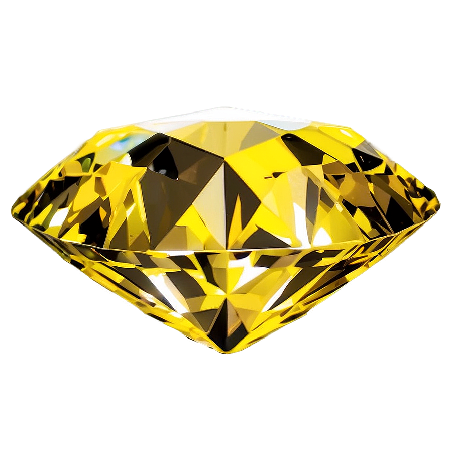 Gleaming Yellow Diamond Gem Png Ufr PNG Image