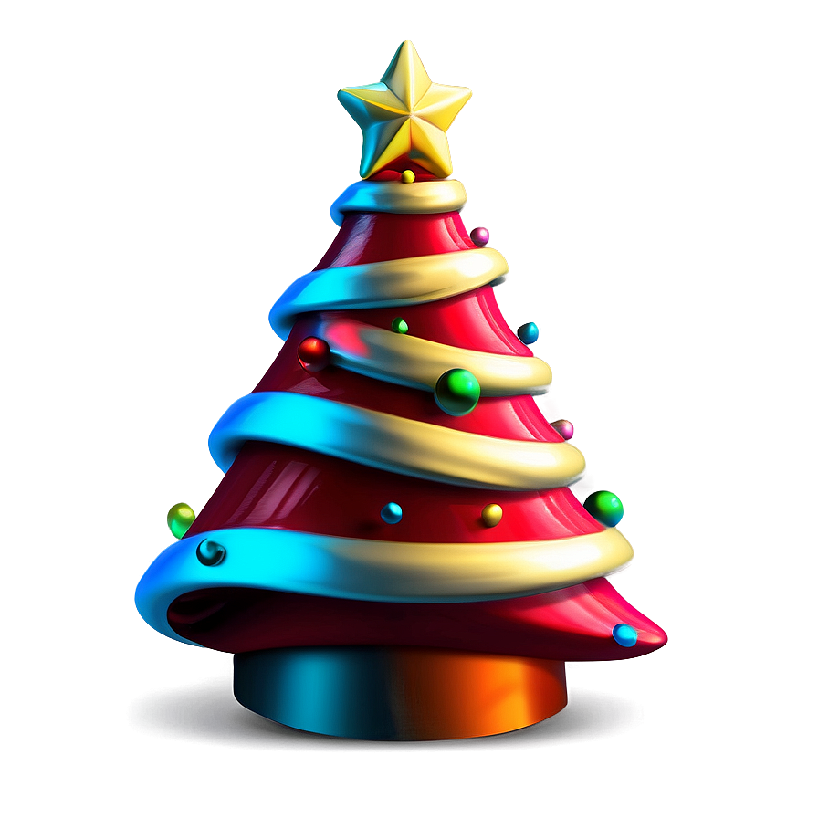 Gleeful Cute Christmas Tree Png 06252024 PNG Image