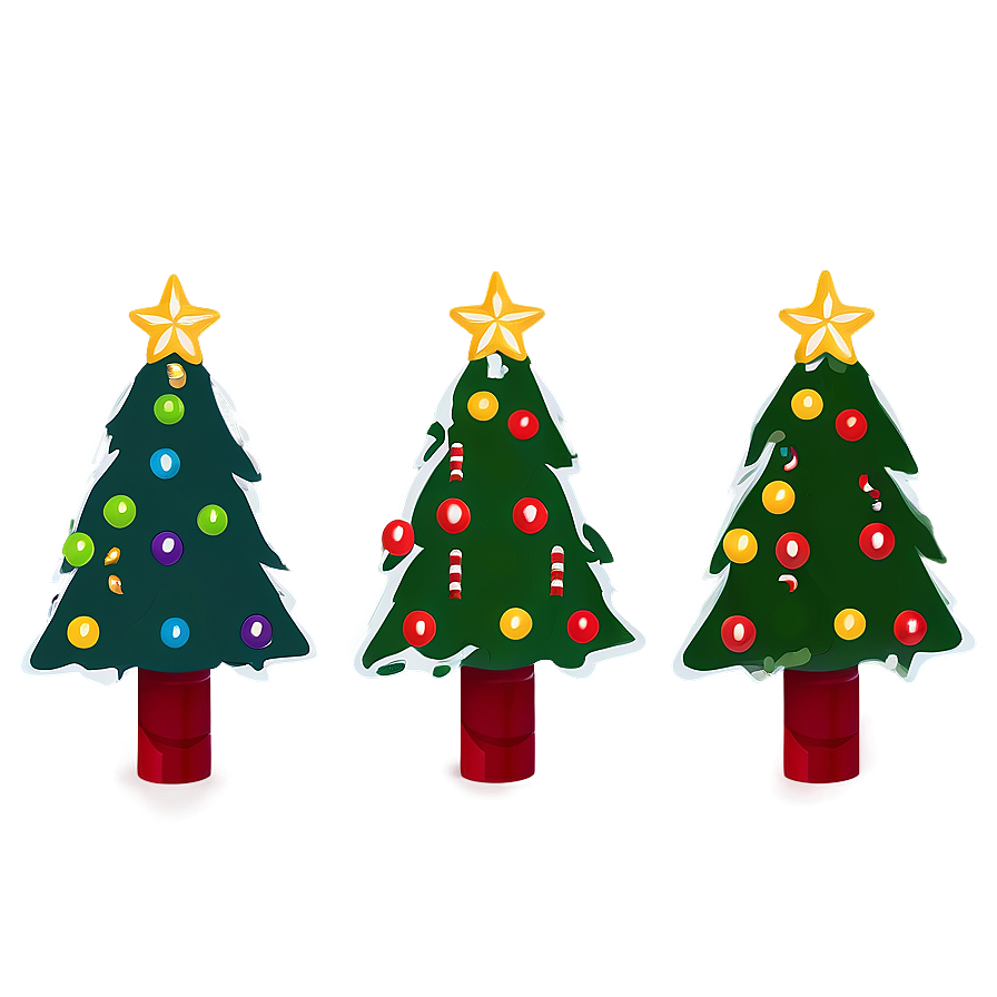 Gleeful Cute Christmas Tree Png Kly PNG Image