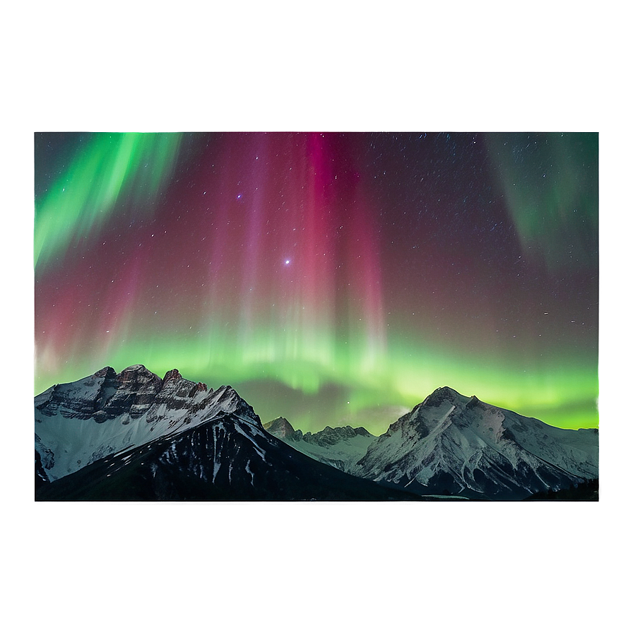 Glistening Aurora Over Peaks Png Gwl26 PNG Image