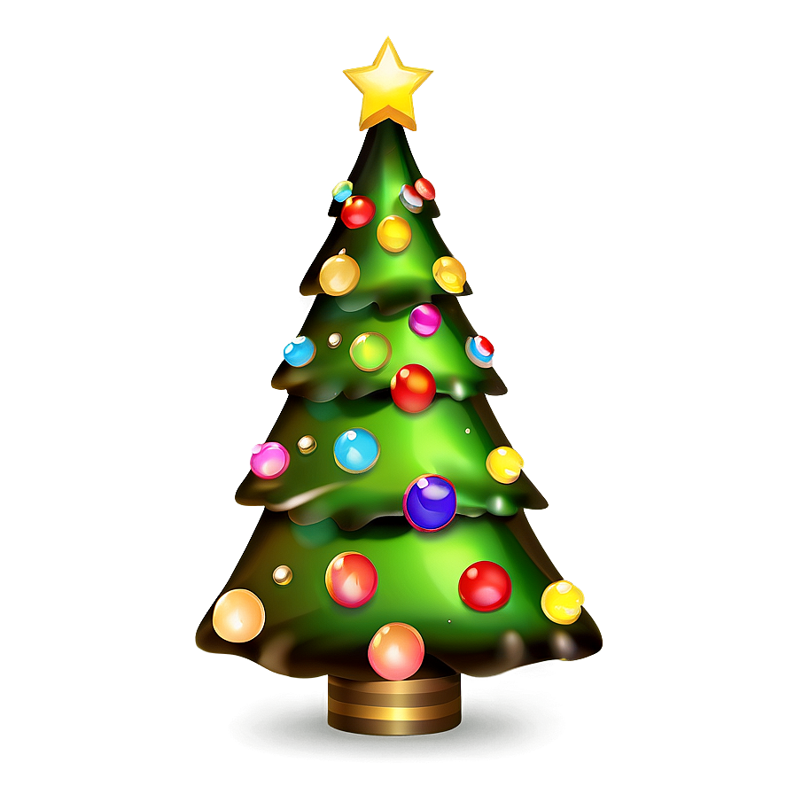 Glistening Cute Christmas Tree Png Yfh PNG Image