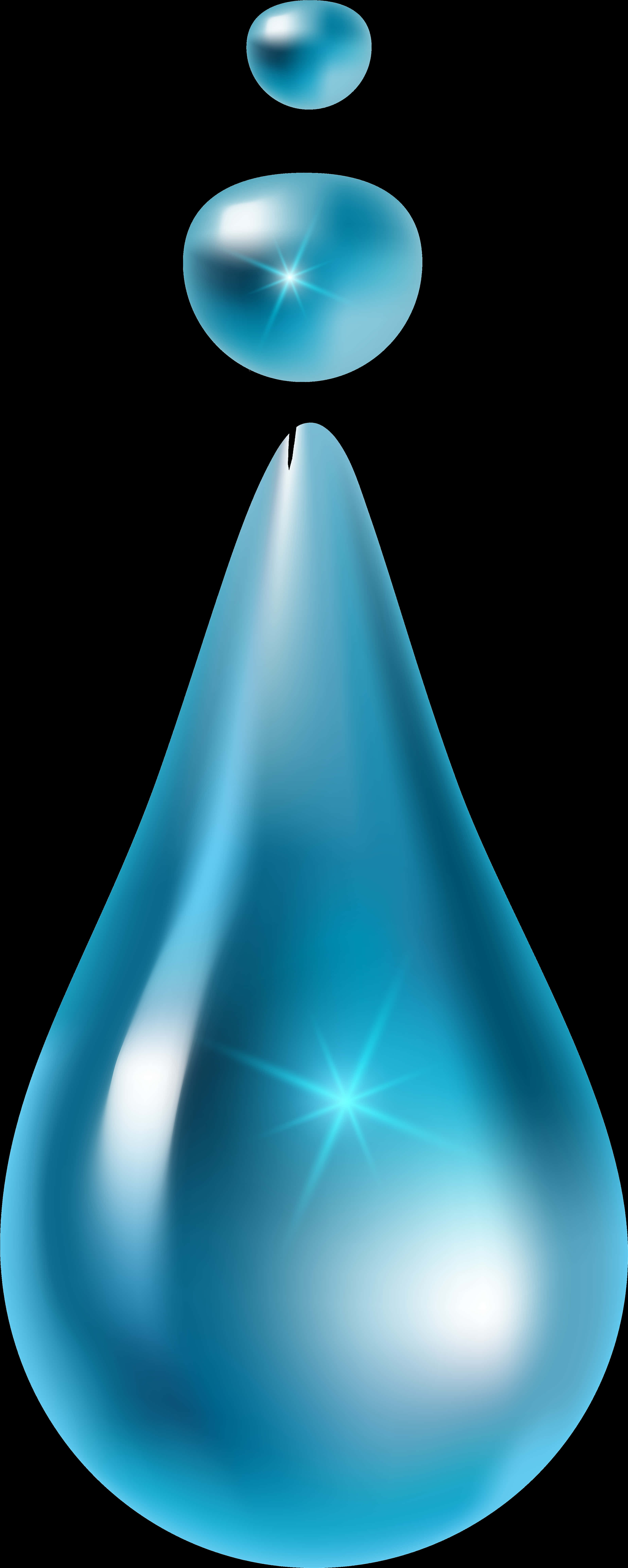 Glistening Water Dropson Black Background PNG Image