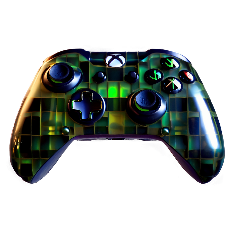 Glitch Art Xbox Controller Png 05252024 PNG Image