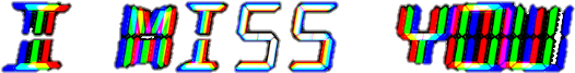 Glitch Text I Miss You PNG Image