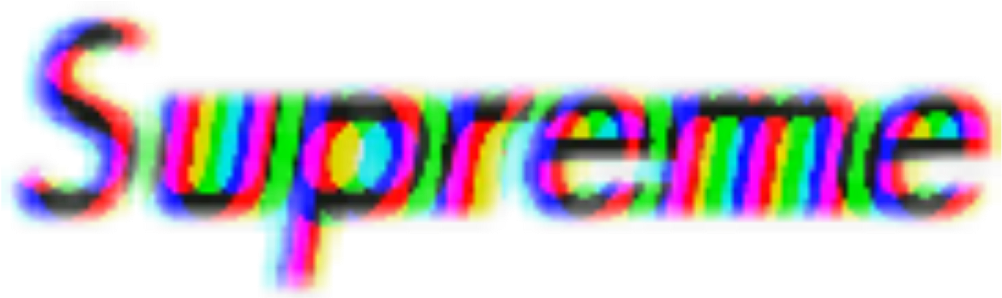 Glitched Supreme Logo PNG Image