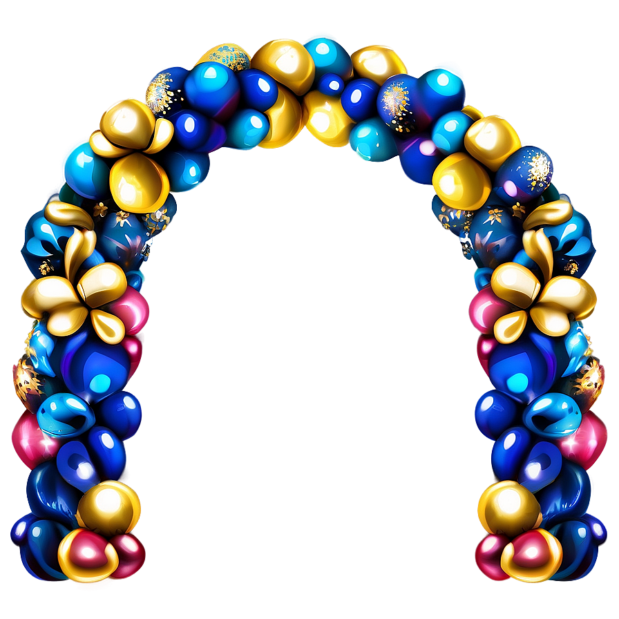 Glitter And Glam Balloon Arch Png Qap19 PNG Image