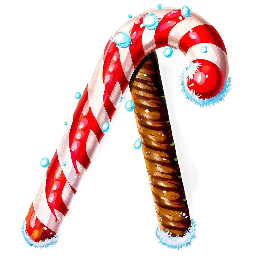 Glitter Candy Cane Christmas Png Sxf83 PNG Image