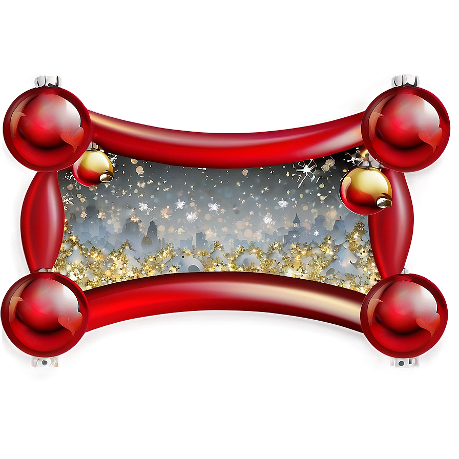 Glitter Christmas Frame Png 10 PNG Image