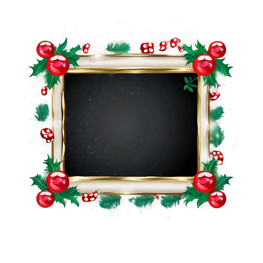 Glitter Christmas Frame Png Sqc9 PNG Image