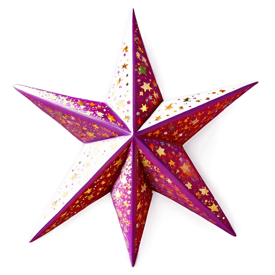 Glitter Christmas Tree Star Png Eay PNG Image