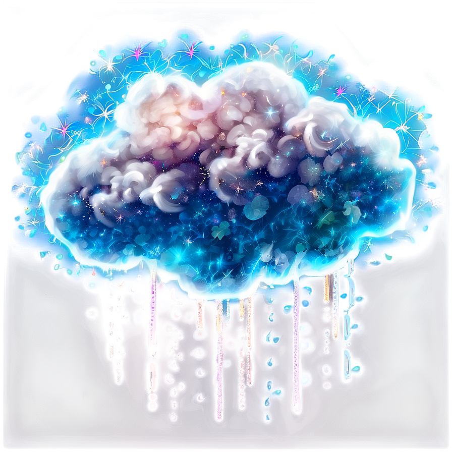 Glitter Cloud Fluffy Png 05032024 PNG Image