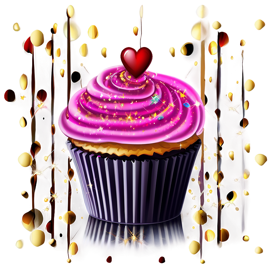 Glitter Cupcake Png 5 PNG Image