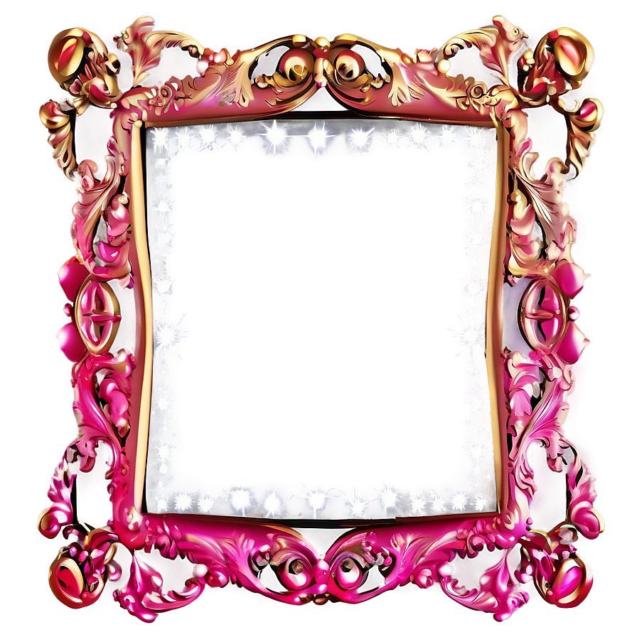 Glitter Cute Frame Png Hwp PNG Image