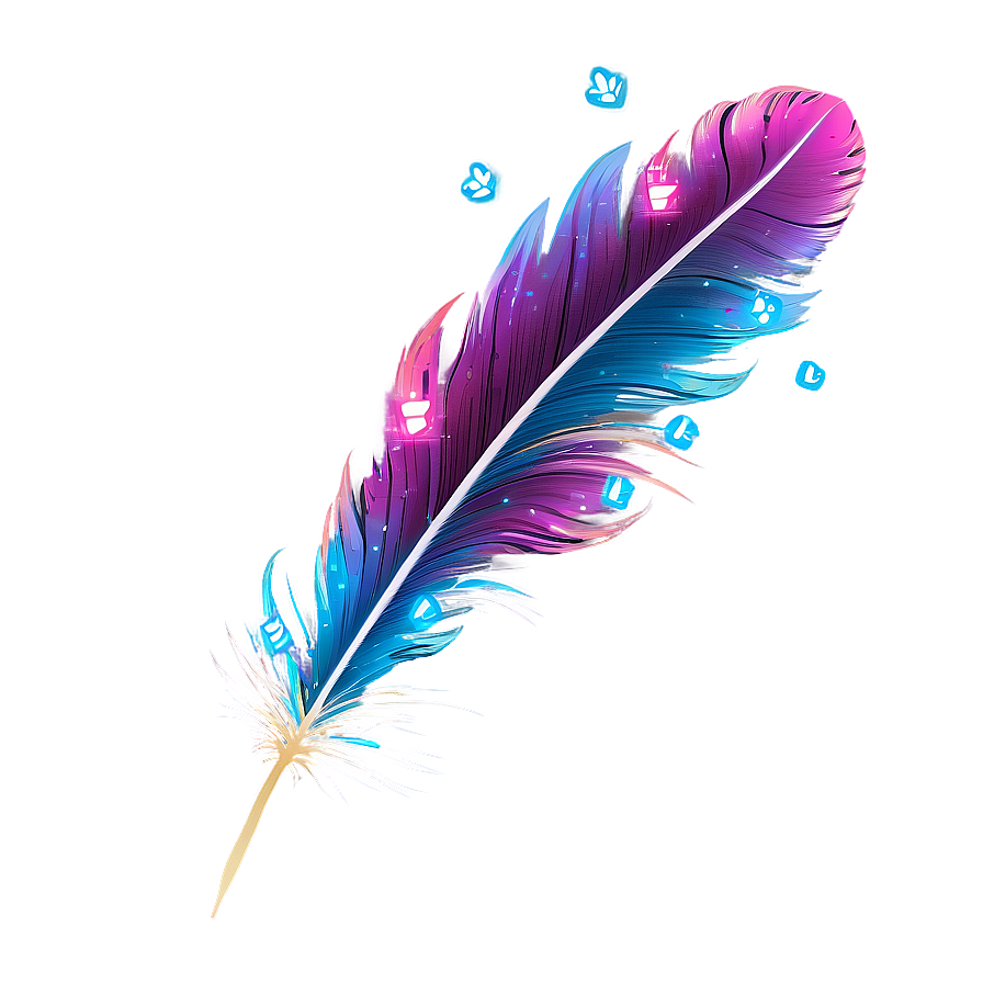 Glitter Feather Party Decor Png Gst PNG Image