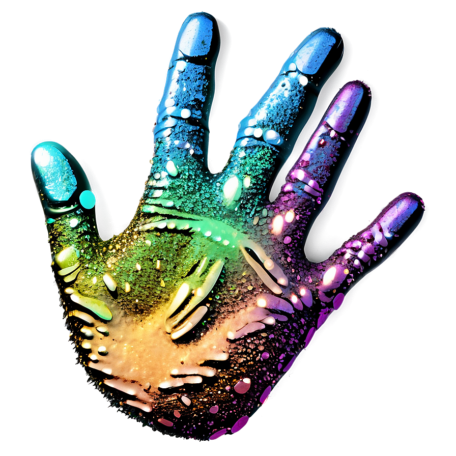 Glitter Handprint Graphic Png 17 PNG Image