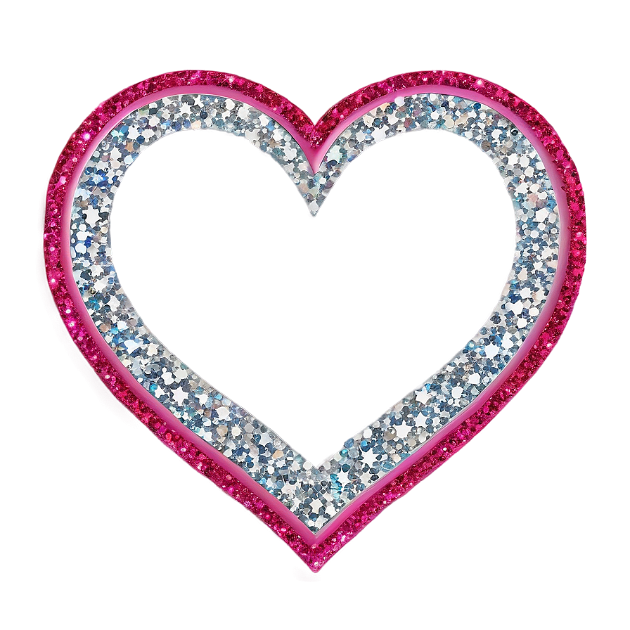 Glitter Heart Border Png 90 PNG Image