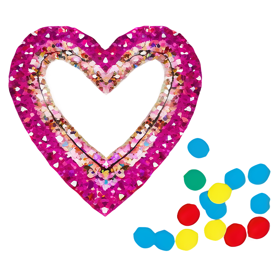 Glitter Heart Confetti Png 34 PNG Image