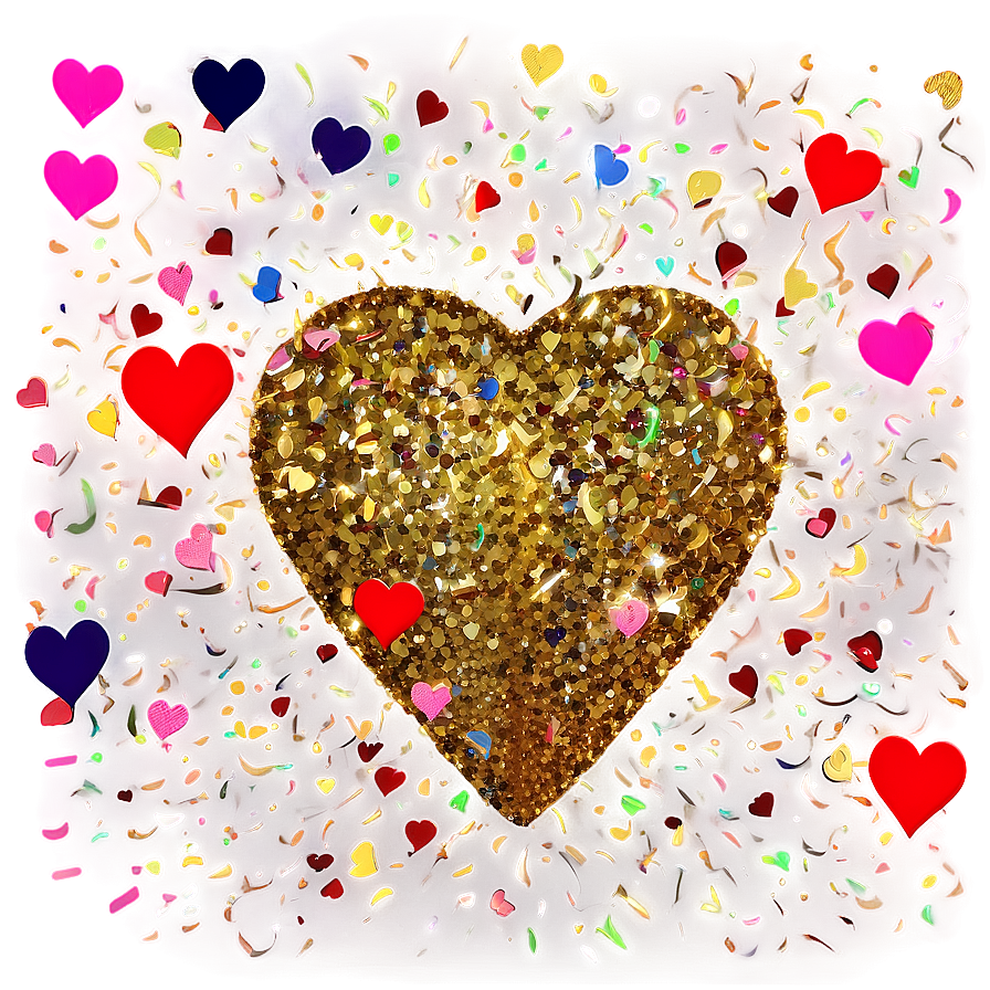 Glitter Heart Confetti Png Iuy27 PNG Image