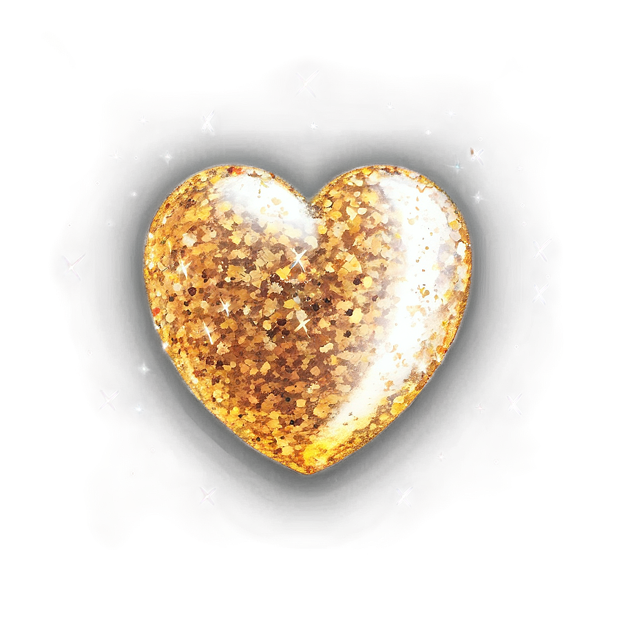 Glitter Heart Emoji Transparent Design Oco88 PNG Image