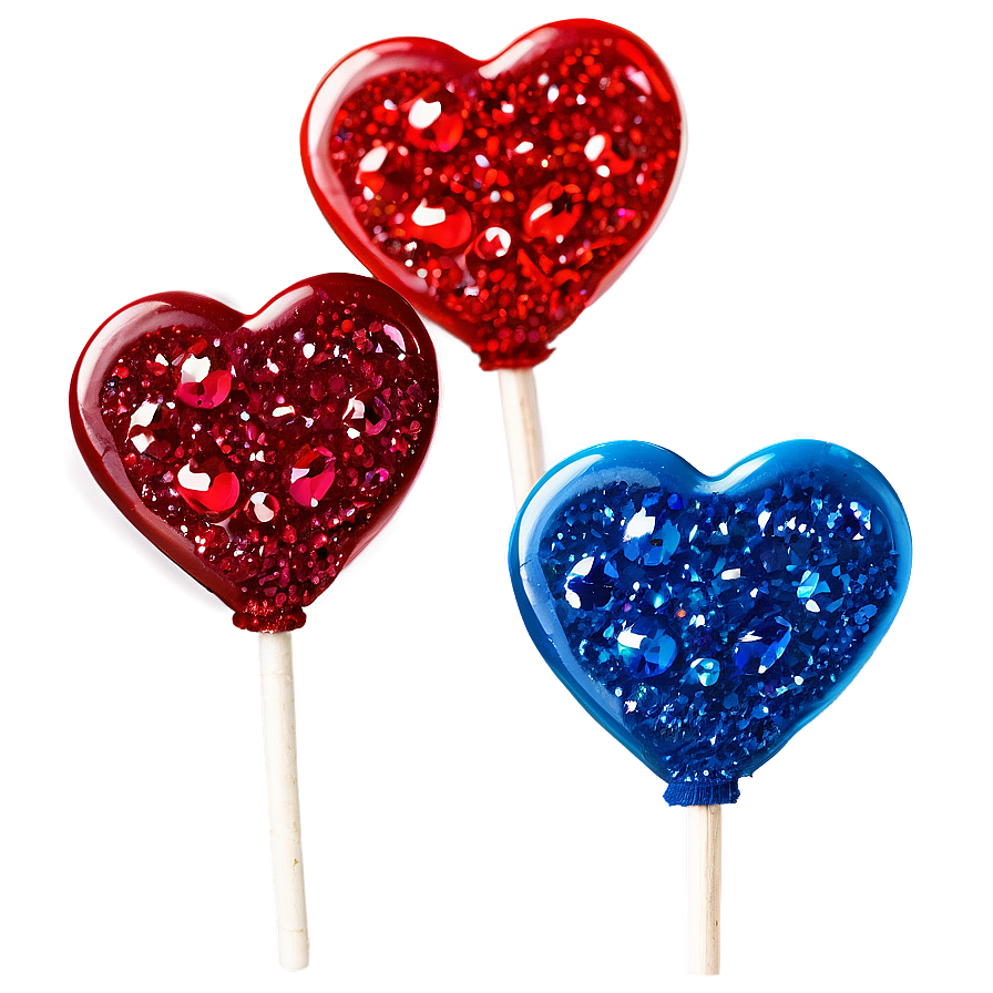 Glitter Heart Lollipop Png Yqi PNG Image