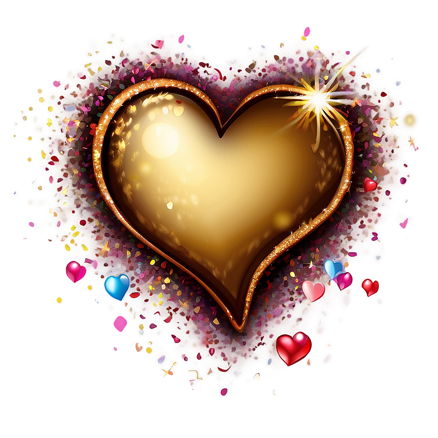 Glitter Heart Love Png 46 PNG Image