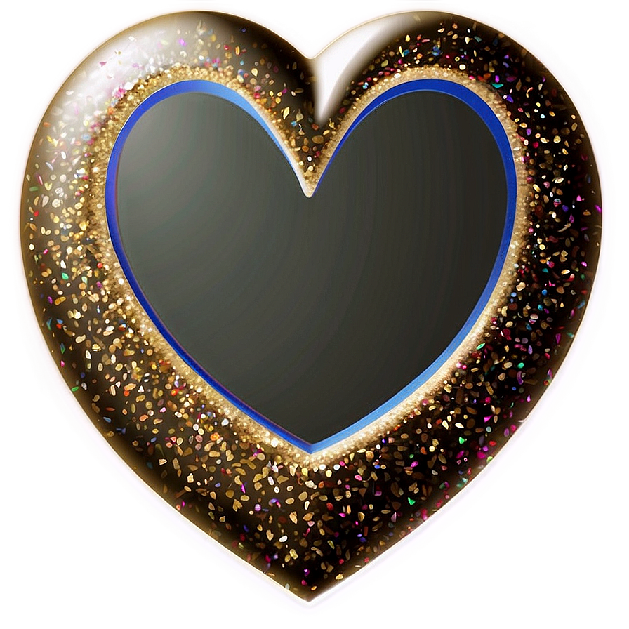 Glitter Heart Outline Png 36 PNG Image