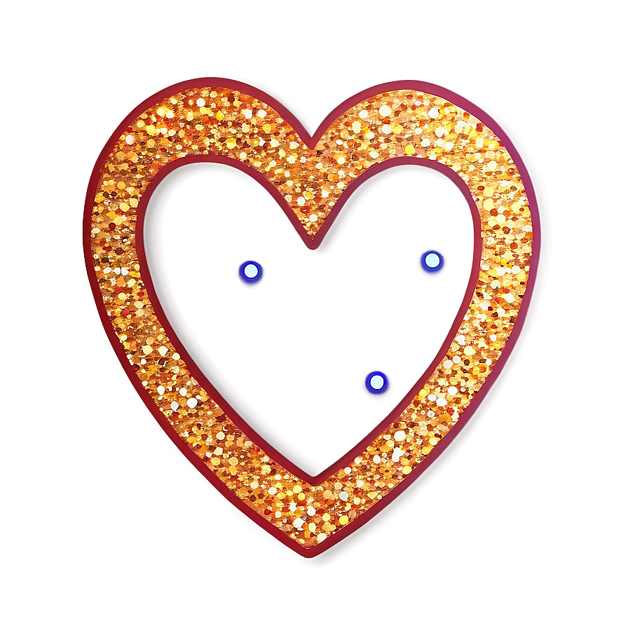 Glitter Heart Outline Png 46 PNG Image