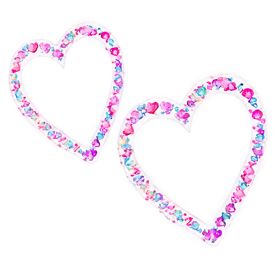 Glitter Heart Pattern Png 79 PNG Image