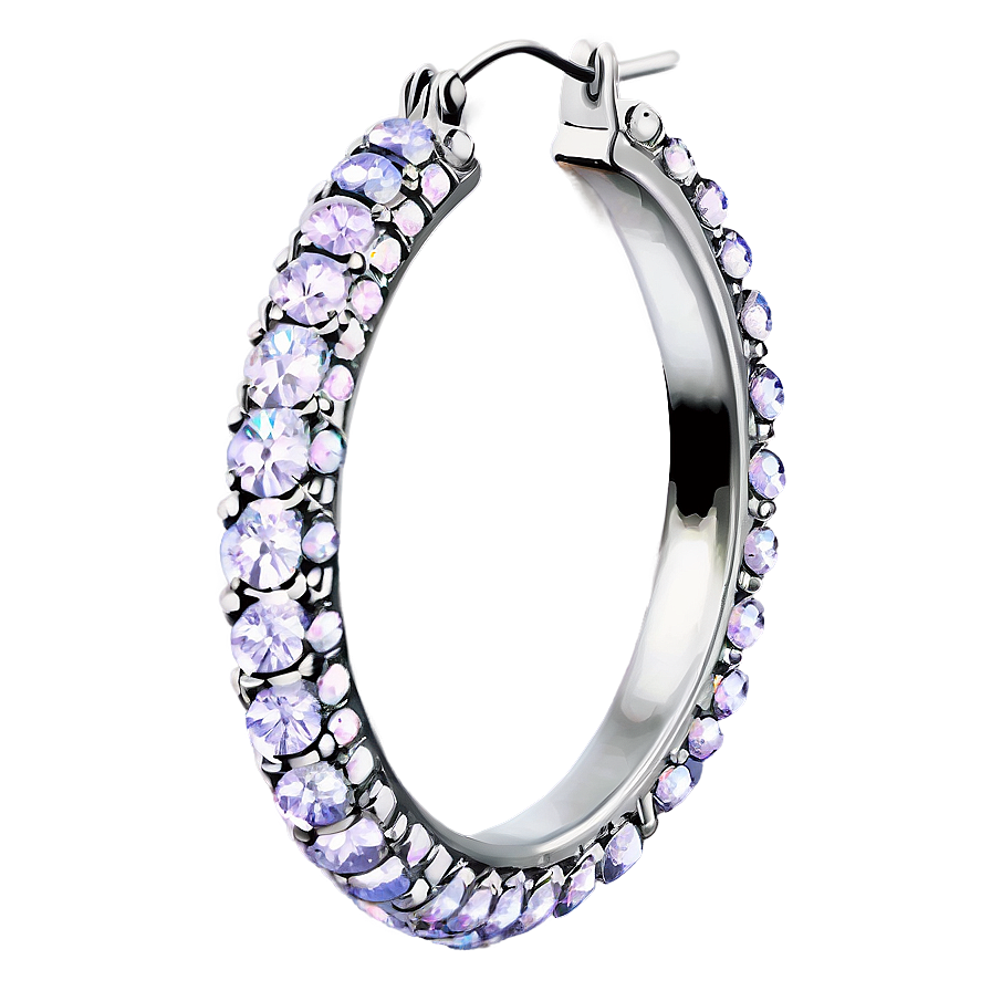 Glitter Hoop Earring Png 91 PNG Image