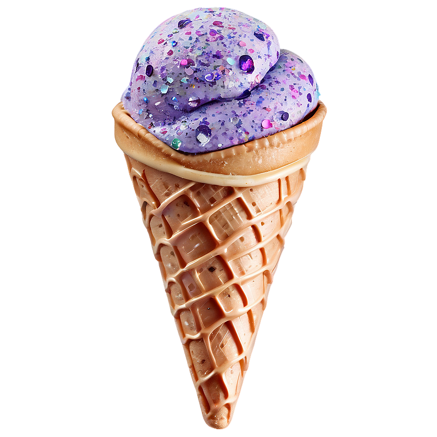 Glitter Ice Cream Cone Png Ljh36 PNG Image