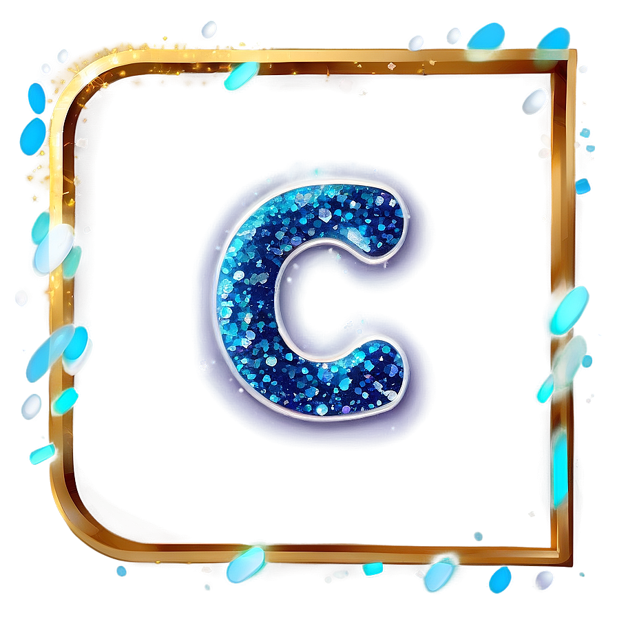 Glitter Letter C Png 06112024 PNG Image